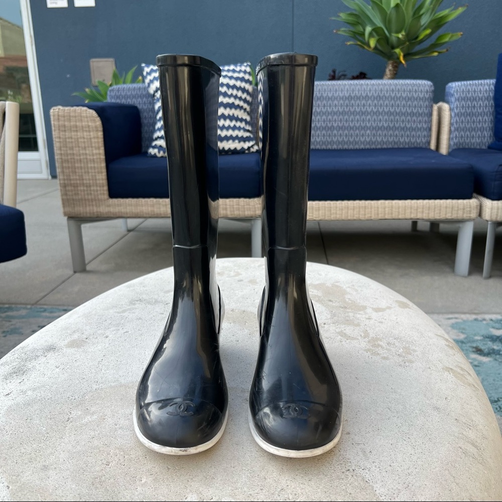 Chanel Rain Boots